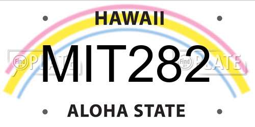 MIT282 Hawaii License Plate