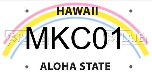 MKC01 Hawaii License Plate