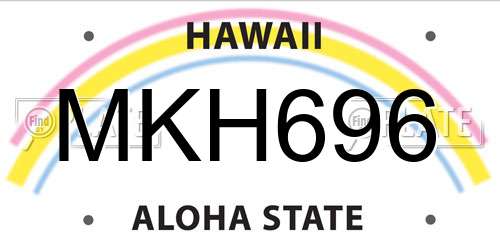 MKH696 Hawaii License Plate