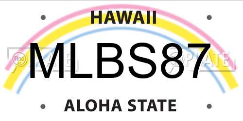 MLBS87 Hawaii License Plate