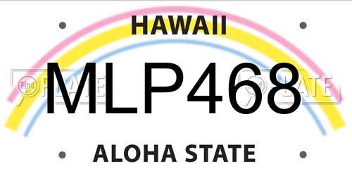 MLP468 Hawaii License Plate