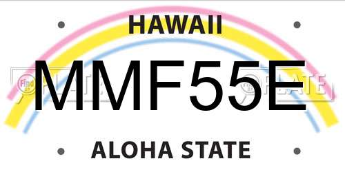 MMF55E Hawaii License Plate