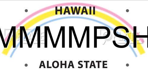 MMMMPSH Hawaii License Plate