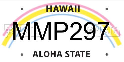 MMP297 Hawaii License Plate