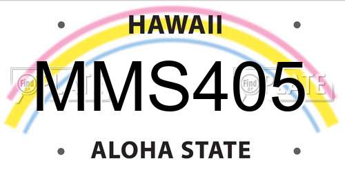 MMS405 Hawaii License Plate