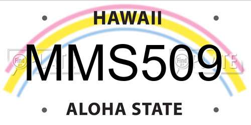 MMS509 Hawaii License Plate