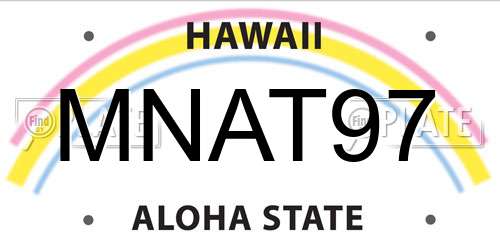 MNAT97 Hawaii License Plate