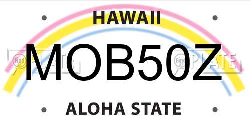MOB50Z Hawaii License Plate