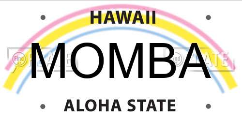 MOMBA Hawaii License Plate