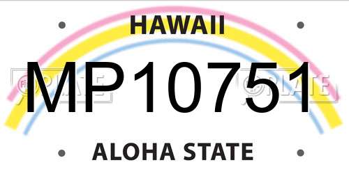 MP10751 Hawaii License Plate