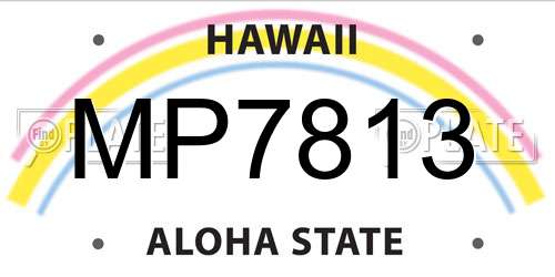 MP7813 Hawaii License Plate