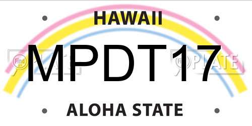 MPDT17 Hawaii License Plate