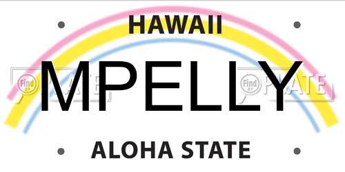 MPELLY Hawaii License Plate