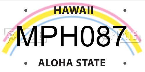 MPH087 Hawaii License Plate