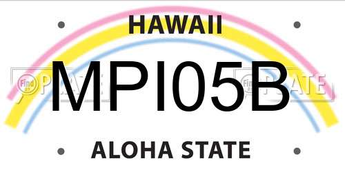 MPI05B Hawaii License Plate