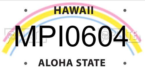 MPI0604 Hawaii License Plate