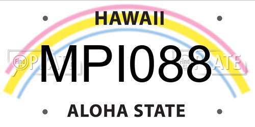 MPI088 Hawaii License Plate