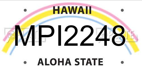 MPI2248 Hawaii License Plate