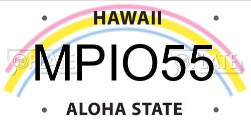 MPIO55 Hawaii License Plate