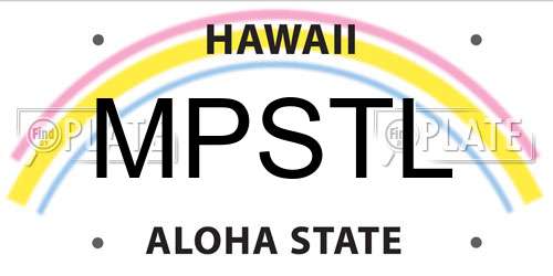 MPSTL Hawaii License Plate