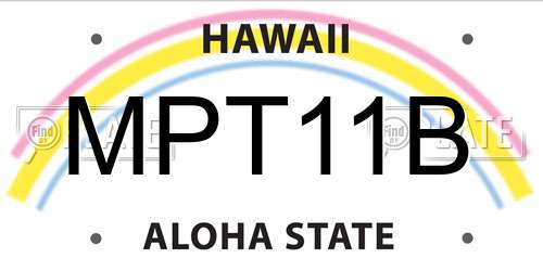MPT11B Hawaii License Plate