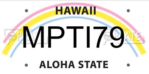 MPTI79 Hawaii License Plate