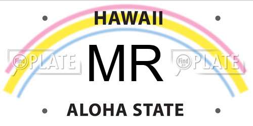 MR Hawaii License Plate