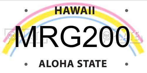 MRG200 Hawaii License Plate