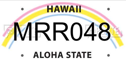 MRR048 Hawaii License Plate