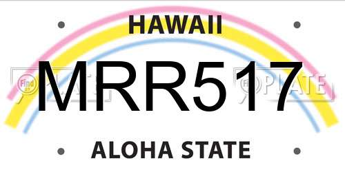 MRR517 Hawaii License Plate