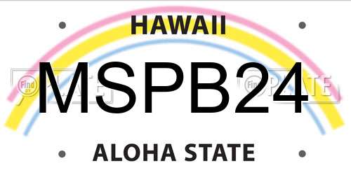 MSPB24 Hawaii License Plate