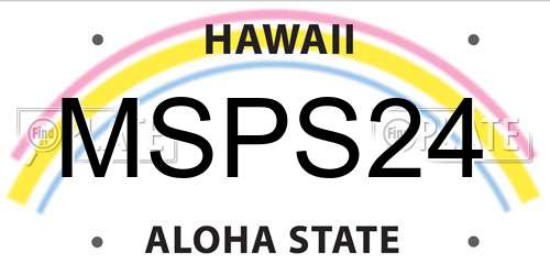 MSPS24 Hawaii License Plate