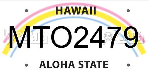 MTO2479 Hawaii License Plate