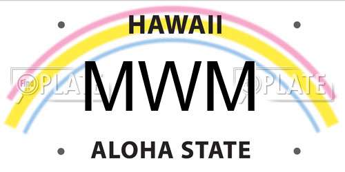 MWM Hawaii License Plate