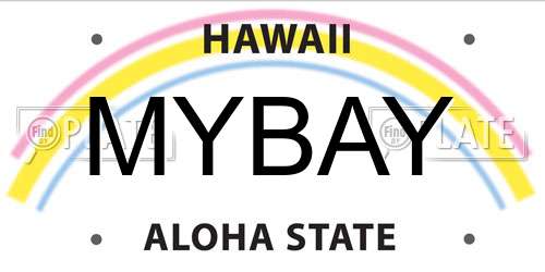 MYBAY Hawaii License Plate