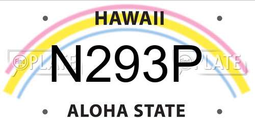 N293P Hawaii License Plate