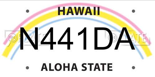 N441DA Hawaii License Plate