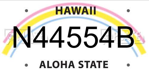 N44554B Hawaii License Plate