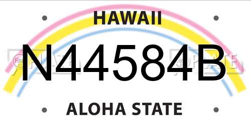 N44584B Hawaii License Plate