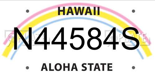 N44584S Hawaii License Plate