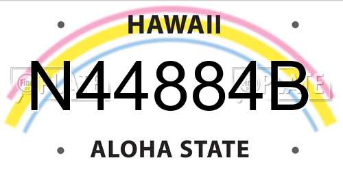 N44884B Hawaii License Plate