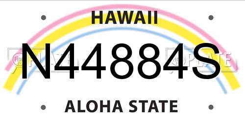 N44884S Hawaii License Plate