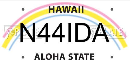 N44IDA Hawaii License Plate