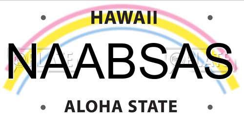 NAABSAS Hawaii License Plate