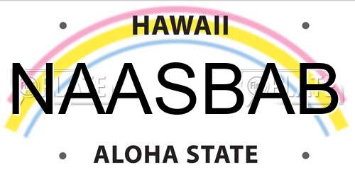 NAASBAB Hawaii License Plate