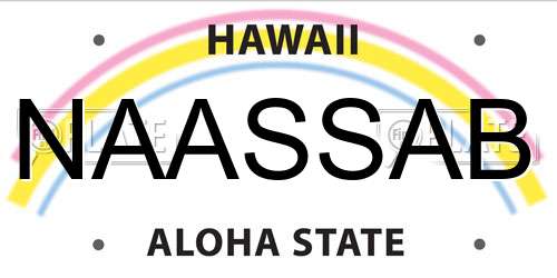 NAASSAB Hawaii License Plate