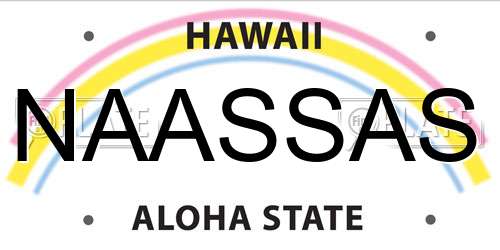 NAASSAS Hawaii License Plate