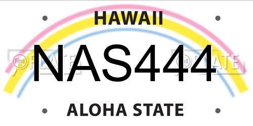 NAS444 Hawaii License Plate