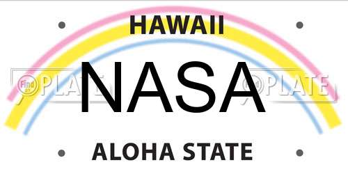 NASA Hawaii License Plate