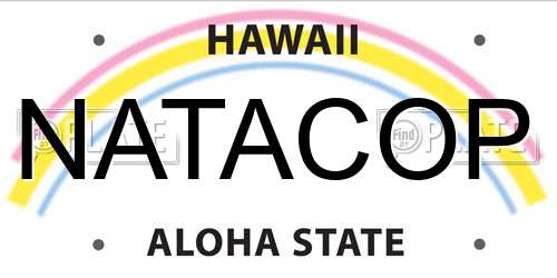 NATACOP Hawaii License Plate